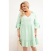 Dámské šaty Plus Size 21597 (Velikost UNI, Barva Modrá)