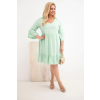 Dámské šaty Plus Size 21597 (Velikost UNI, Barva Modrá)