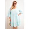 Dámské šaty Plus Size 21597 (Velikost UNI, Barva Modrá)