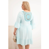 Dámské šaty Plus Size 21597 (Velikost UNI, Barva Modrá)