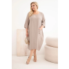 Dámské šaty Plus Size 22044 (Velikost UNI, Barva Černá)