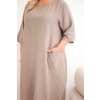 Dámské šaty Plus Size 22044 (Velikost UNI, Barva Černá)