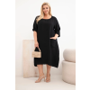 Dámské šaty Plus Size 22044 (Velikost UNI, Barva Černá)