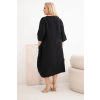 Dámské šaty Plus Size 22044 (Velikost UNI, Barva Černá)