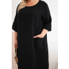 Dámské šaty Plus Size 22044 (Velikost UNI, Barva Černá)