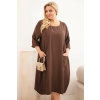 Dámské šaty Plus Size 22044 (Velikost UNI, Barva Černá)