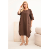 Dámské šaty Plus Size 22044 (Velikost UNI, Barva Černá)