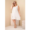 Dámské šaty Plus Size 21707 (Velikost UNI, Barva Béžová)