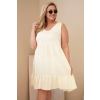 Dámské šaty Plus Size 21707 (Velikost UNI, Barva Béžová)