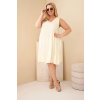 Dámské šaty Plus Size 21707 (Velikost UNI, Barva Béžová)