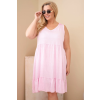 Dámské šaty Plus Size 21707 (Velikost UNI, Barva Béžová)