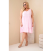 Dámské šaty Plus Size 21707 (Velikost UNI, Barva Béžová)