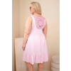 Dámské šaty Plus Size 21707 (Velikost UNI, Barva Béžová)