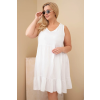 Dámské šaty Plus Size 21707 (Velikost UNI, Barva Béžová)