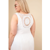 Dámské šaty Plus Size 21707 (Velikost UNI, Barva Béžová)
