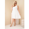 Dámské šaty Plus Size 21707 (Velikost UNI, Barva Béžová)