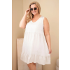 Dámské šaty Plus Size 21707 (Velikost UNI, Barva Béžová)