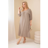 Dámské šaty Plus Size ART3365 (Velikost UNI, Barva Černá)
