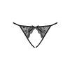 Tanga Obsessive Miamor crotchless panties (Velikost S/M, Barva Černá)
