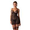 Košilka Obsessive Nuites chemise (Velikost L/XL, Barva Černá)