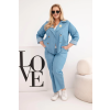Dámský komplet Plus Size 21941 (Velikost UNI, Barva Modrá)