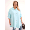 Dámská košile Plus Size 21123 (Velikost UNI, Barva Modrá)