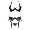 Komplet Beauty Night Rose set BN6721 (Velikost S/M, Barva Černá)