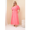 Dámské šaty Plus Size IT128 (Velikost UNI, Barva Béžová)