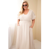 Dámské šaty Plus Size IT128 (Velikost UNI, Barva Béžová)