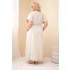 Dámské šaty Plus Size IT128 (Velikost UNI, Barva Béžová)