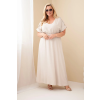 Dámské šaty Plus Size IT128 (Velikost UNI, Barva Béžová)