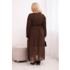Dámské šaty Plus Size 2228 (Velikost UNI, Barva Hnědá)