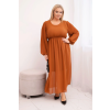 Dámské šaty Plus Size 2228 (Velikost UNI, Barva Hnědá)