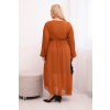 Dámské šaty Plus Size 2228 (Velikost UNI, Barva Hnědá)