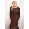 Dámské šaty Plus Size 2228 (Velikost UNI, Barva Hnědá)