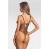 Body Obsessive Soranna crotchless teddy (Velikost S/M, Barva Černá)