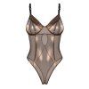 Body Obsessive Soranna crotchless teddy (Velikost S/M, Barva Černá)
