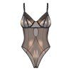Body Obsessive Soranna crotchless teddy (Velikost S/M, Barva Černá)
