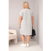 Dámské šaty Plus Size 25820 (Velikost UNI, Barva Šedá)