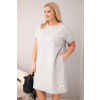 Dámské šaty Plus Size 25820 (Velikost UNI, Barva Šedá)