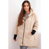 Dámská bunda Plus Size 5419 (Velikost UNI, Barva Béžová)