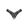 Tanga Obsessive Donna Dream crotchless thong (Velikost XL/2XL, Barva Černá)