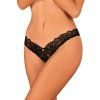 Tanga Obsessive Donna Dream crotchless thong (Velikost XL/2XL, Barva Černá)
