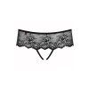 Tanga Obsessive Merossa crotchless panties (Velikost S/M, Barva Černá)