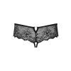 Tanga Obsessive Merossa crotchless panties (Velikost S/M, Barva Černá)