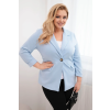 Dámské sako Plus Size 21454 (Velikost UNI, Barva Modrá)