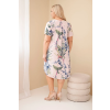 Dámské šaty ART5200 Plus Size (Velikost UNI, Barva Modrá)