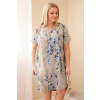 Dámské šaty ART5200 Plus Size (Velikost UNI, Barva Modrá)