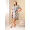 Dámské šaty ART5200 Plus Size (Velikost UNI, Barva Modrá)