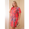Dámské šaty ART5200 Plus Size (Velikost UNI, Barva Modrá)